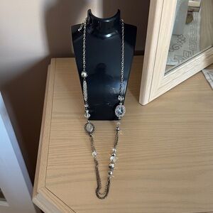 Chic Silver Beaded Necklace